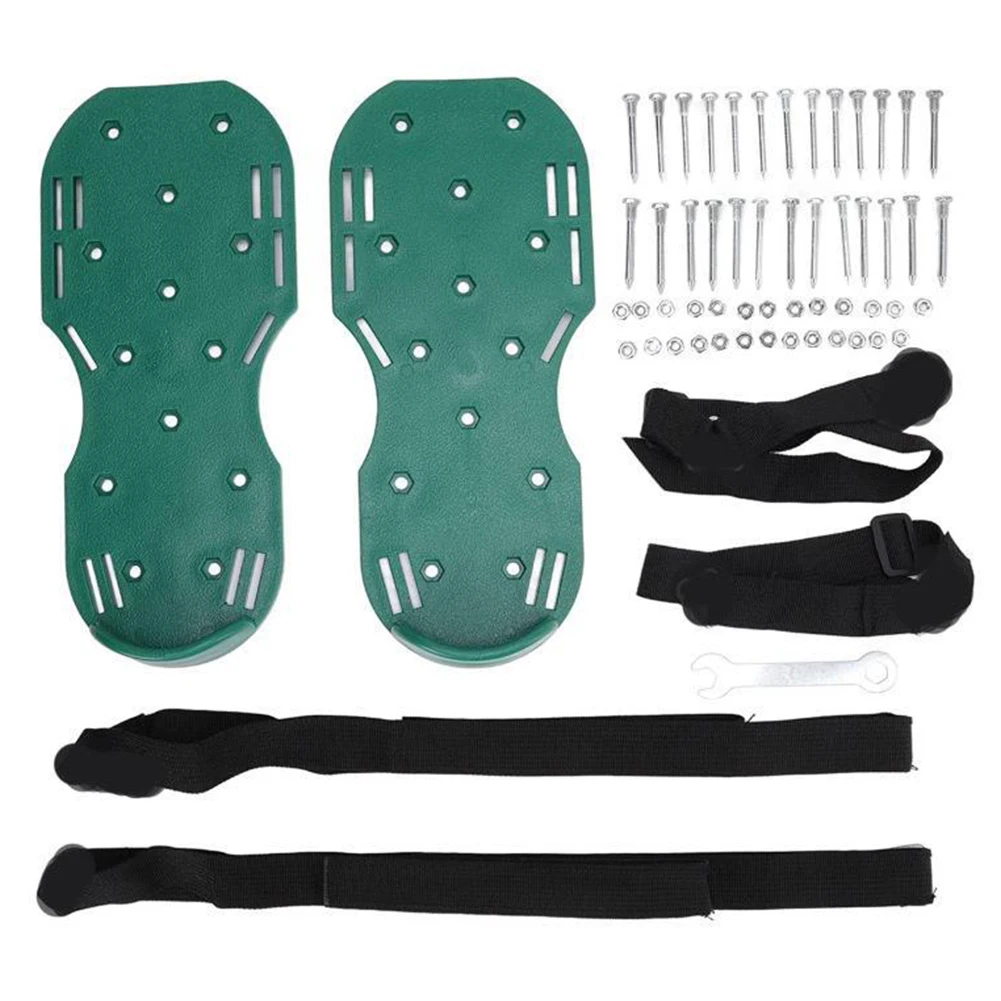 Lawn Aerator Shoes Garden Aerator Garden Nail Sandals with Adjustable Strap Lawn Aerator Tool Anti-Slip Yard Grass Cultivator