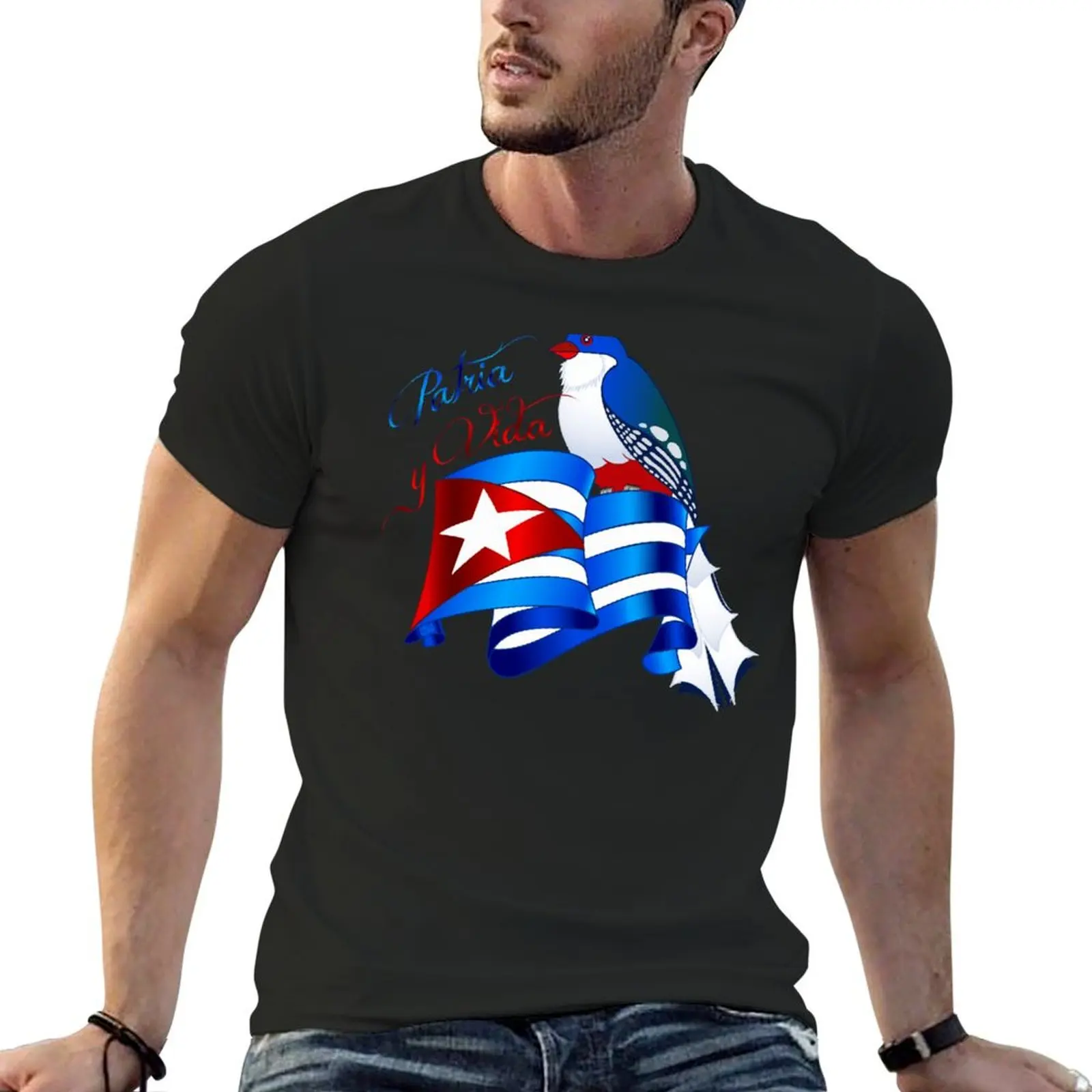 Cuba Patria y Vida T-Shirt anime clothes oversized graphics t shirt men 100℅ cotton