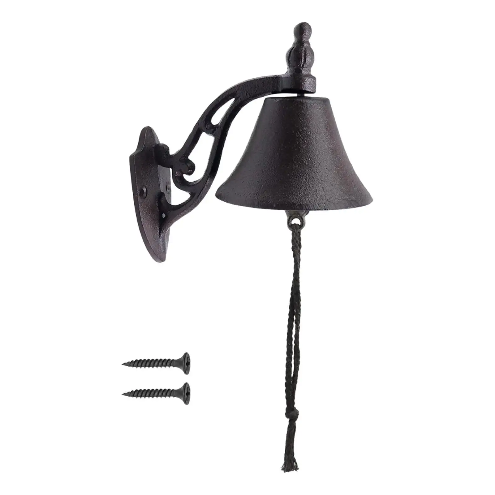 

Cast Iron Dinner Bell Wall Mounted Vintage Design Decoration Rustic Entry Door Bell Hanging Decor for Indoor and Outdoor