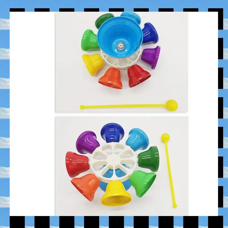 

ABME 1 Set Early Education Handbell 8-Note Colorful Kid Children Musical Toy Percussion Instrument Durable Easy To Use