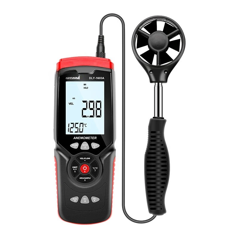 

Digital anemometer Handheld wind direction Wind speed tester Measuring temperature and humidity Convenient