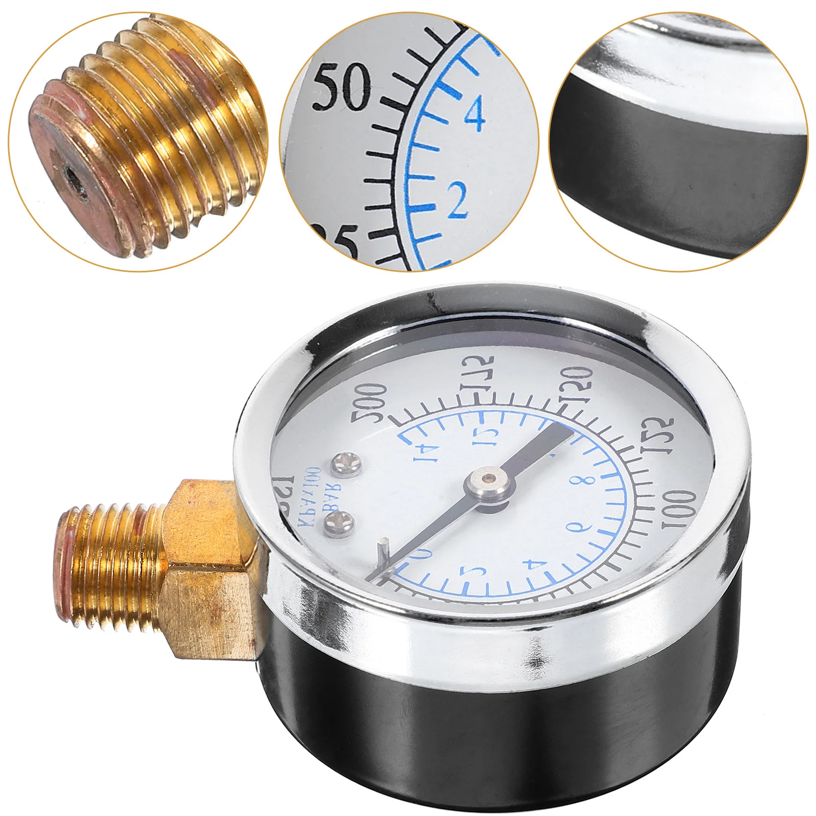 

50Mm Metal 0-14Bar 0-200 Psi Double Scale Compressed Portable Npt Npt Gauge Pressure Meter Pressure Gauge Gage