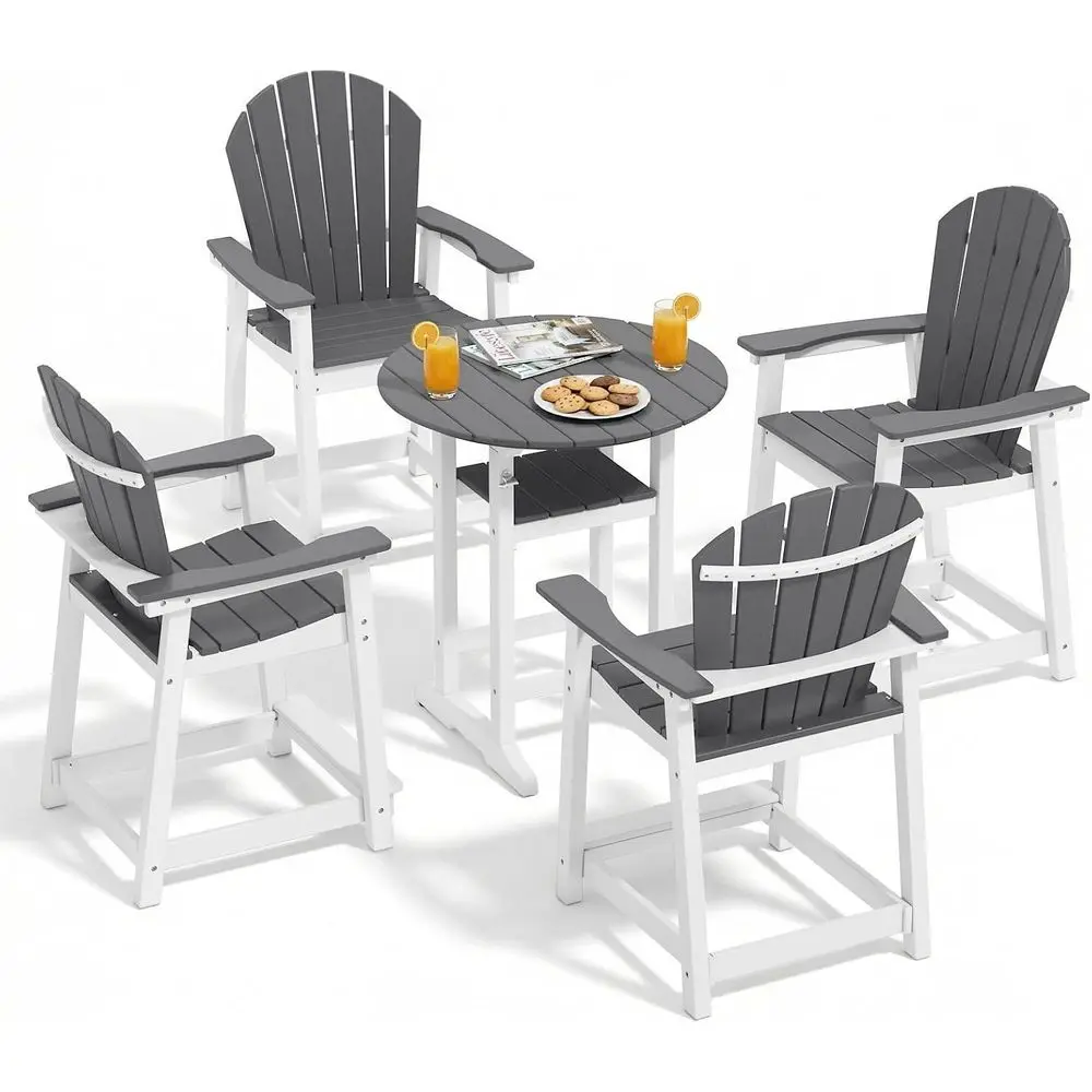 

Weather-Resistant High Top Outdoor Furniture Set for Patio, Deck, and Garden