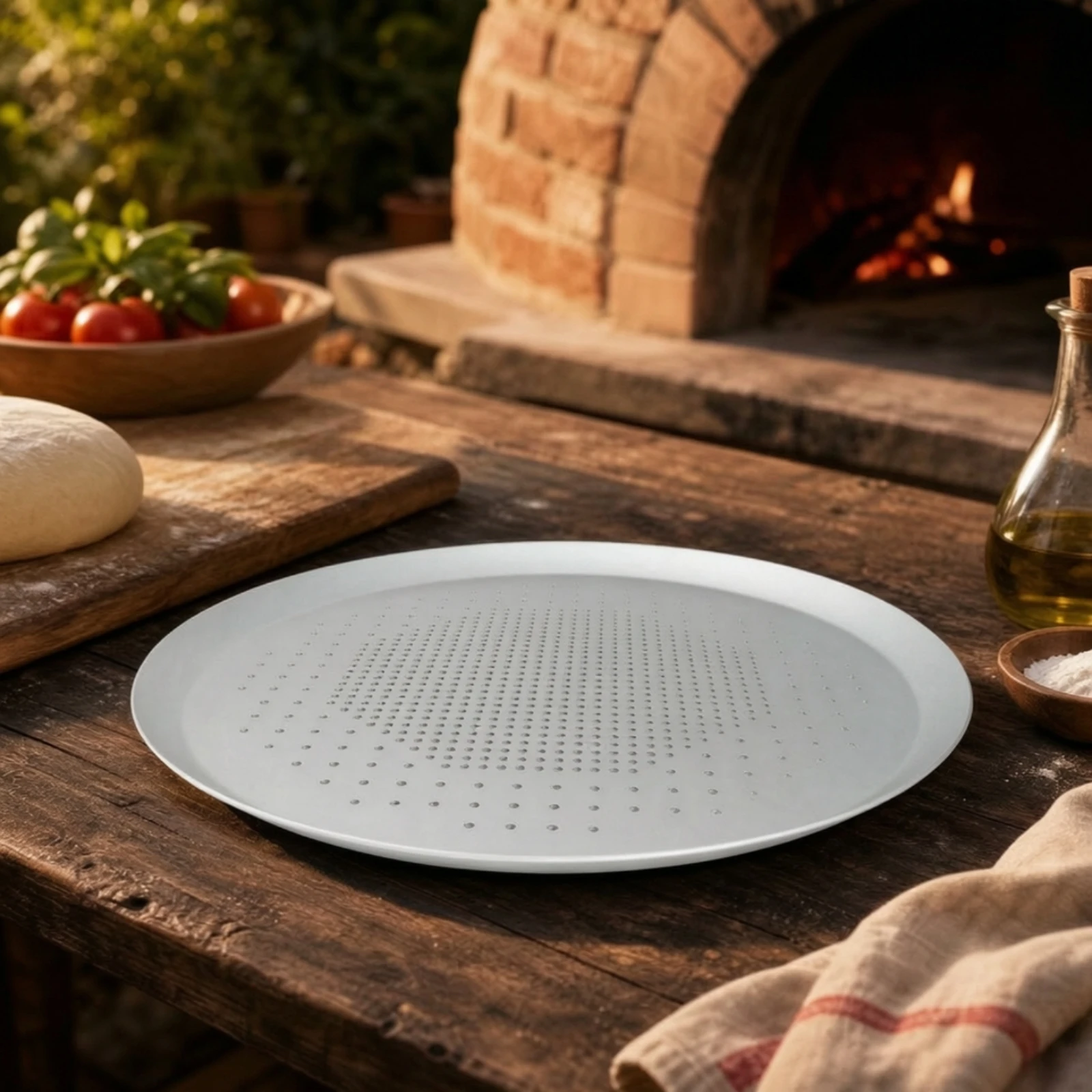 Baking Pan Lightweight Crisp-Crust Pizza Baking Tray for Home Bakers