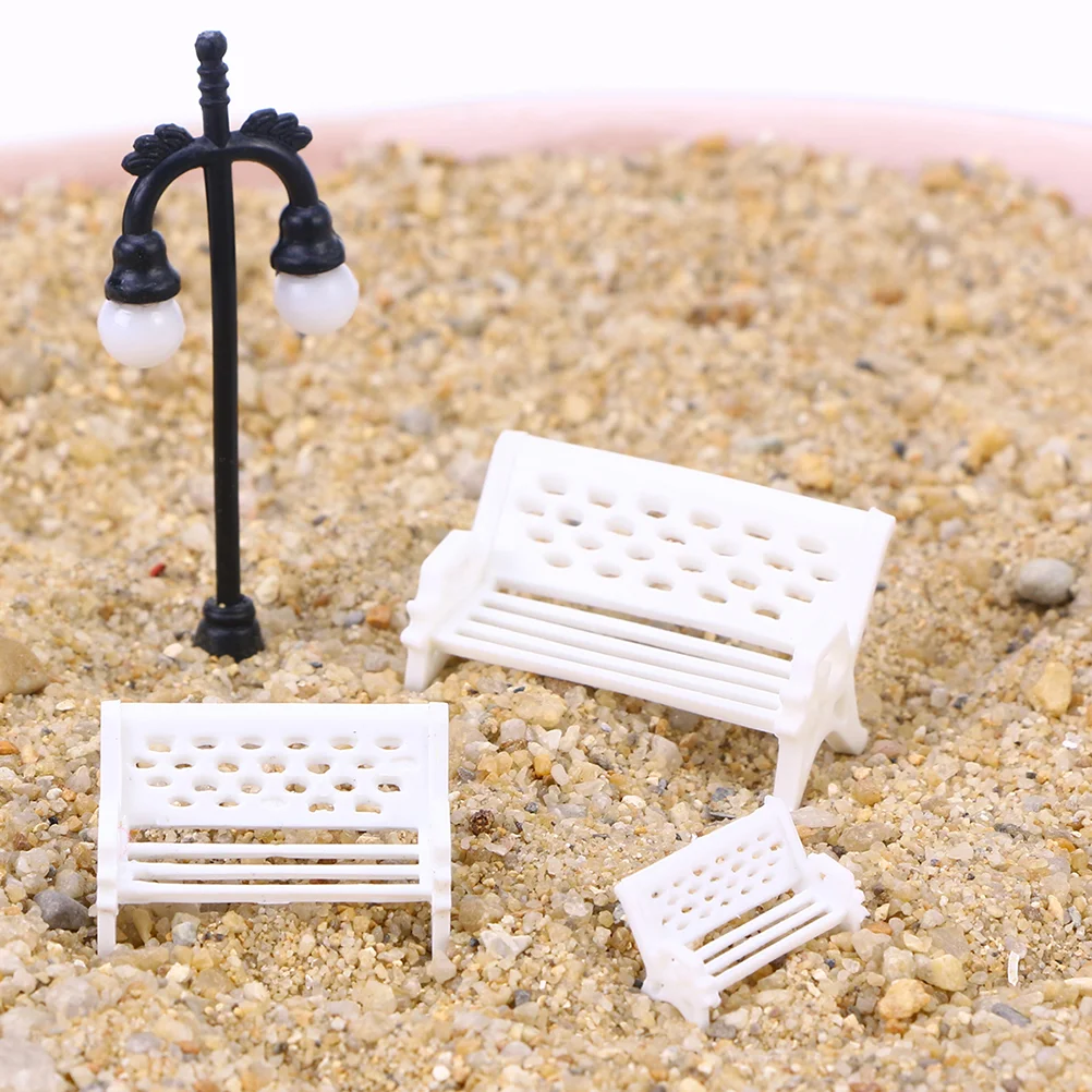 12pcs Micro Landscape Ornaments Chair Fairy Artificial Miniature Ornament Garden mini house Craft Chair (Szie S, M, L for Each 4