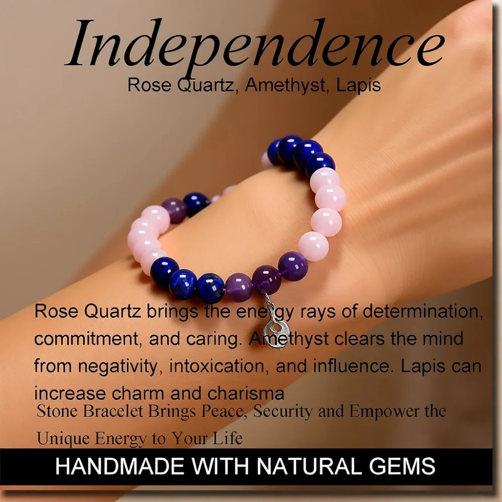 

Браслет для йоги ручной работы из натуральных камней и кристаллов, целебная энергия, подарки для взрослых, 4 мм, 6 мм, 8 мм, 10 мм