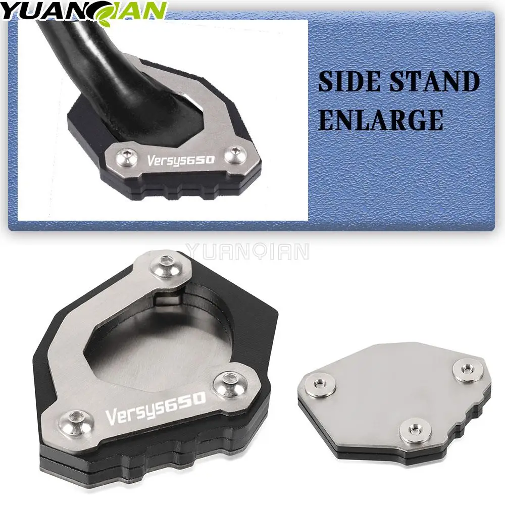 

VERSYS650 2015-2023 2022 2021 2020 Motorcycle CNC Kickstand Foot Side Stand Extension Pad Support Plate For KAWASAKI VERSYS 650