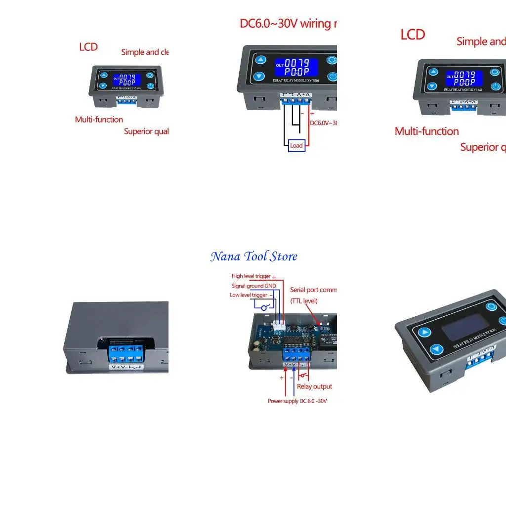 31GJ XY-WJ01 Delay Module With Digital LED Dual Display Cycle Timing Circuit Sw
