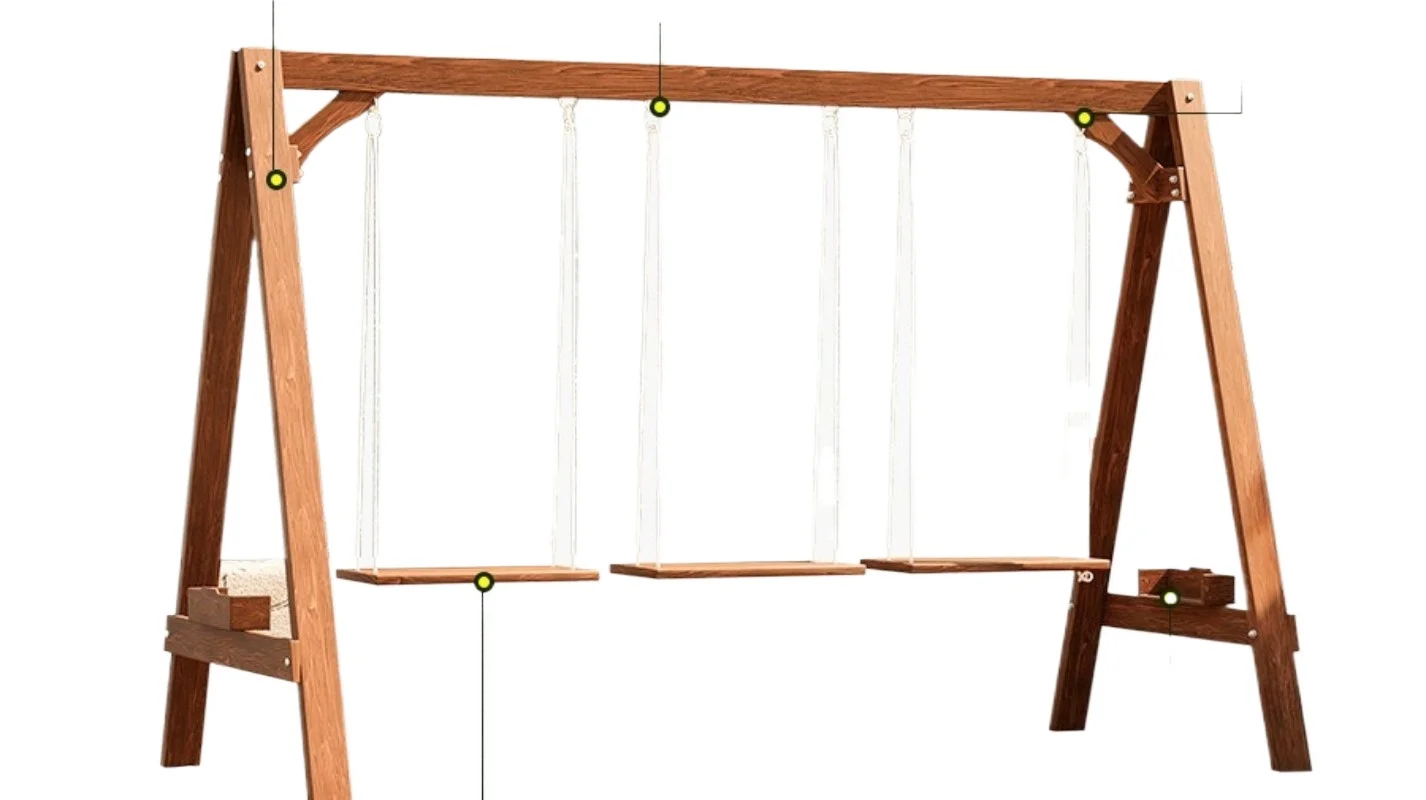 Outdoor Courtyard Indoor Household Swinging Outdoor Antiseptic Wood Balcony Terrace