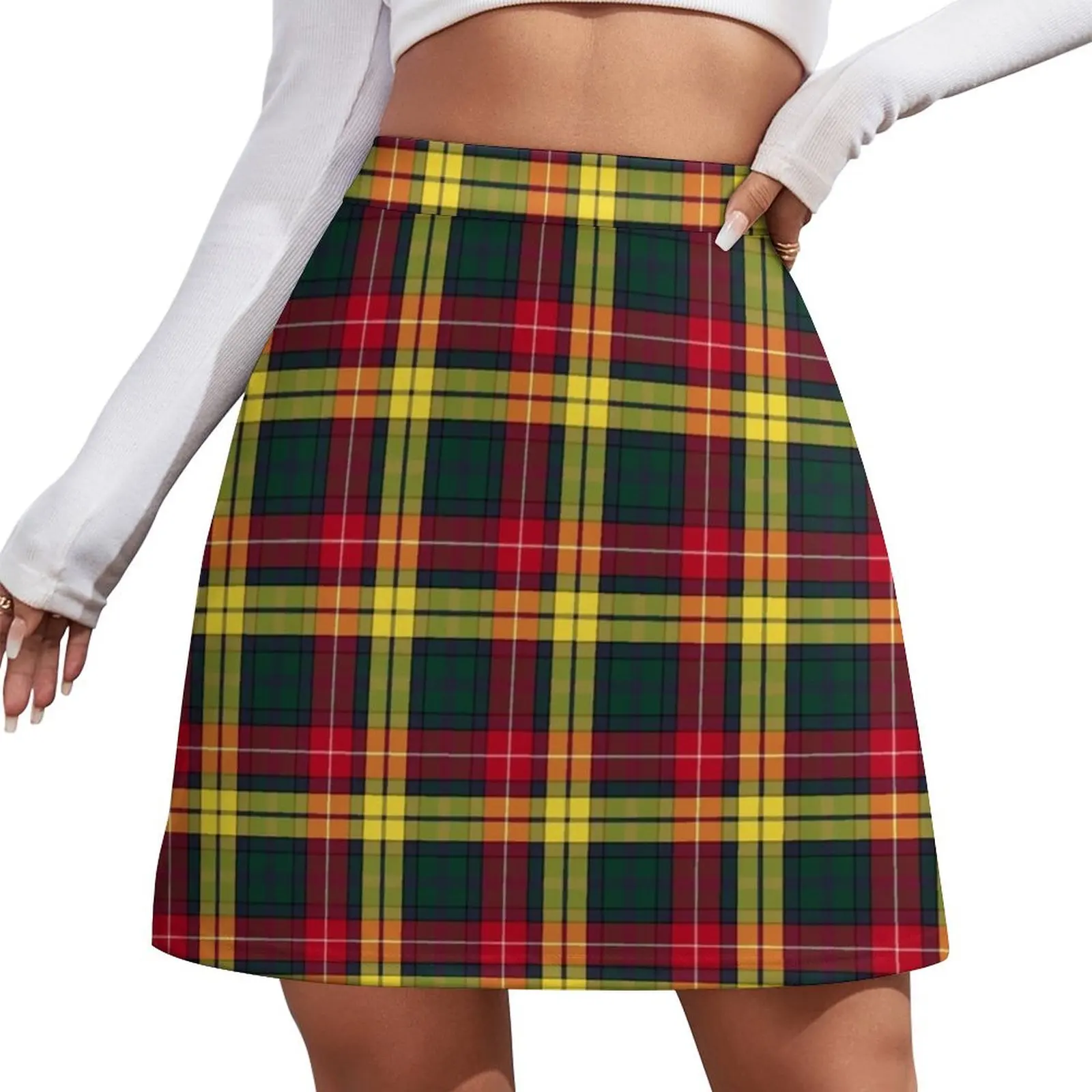 

Clan Buchanan Tartan Mini Skirt Korean skirts clothing women summer 2026 Mini Skirt