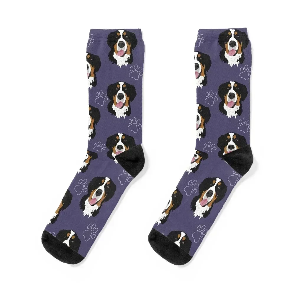 Bernese Mountain Dog Pattern Socks sport crazy anti-slip christmas gift Socks For Men Women's