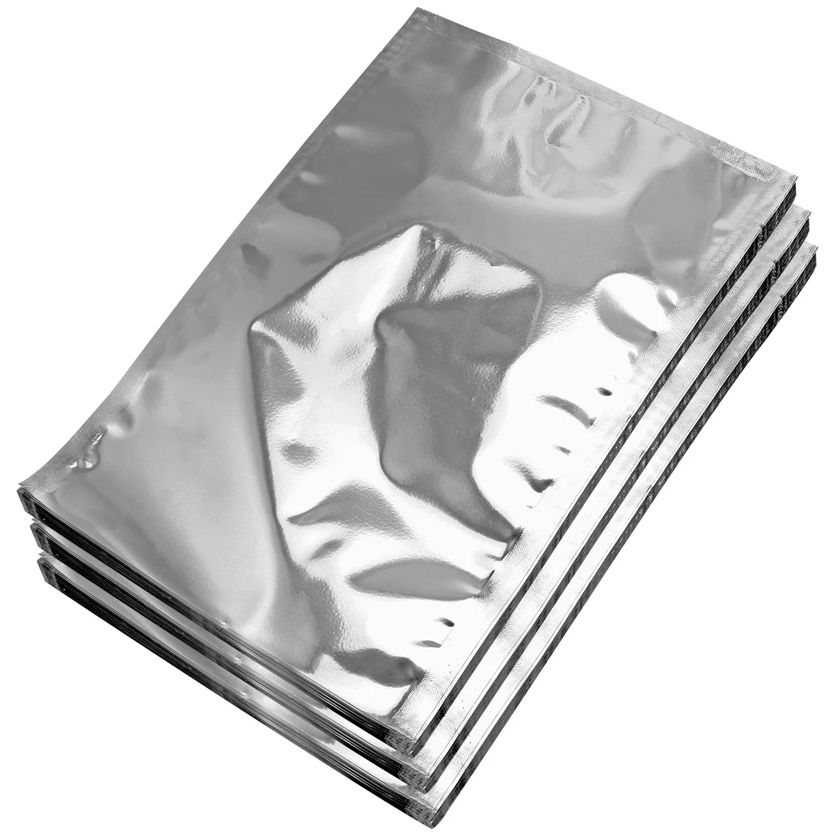 

100Pcs Tamper Proof Semitransparent Aluminum Foil Bags Easy Closed for Long Term Food Storage Food Packaging Bags