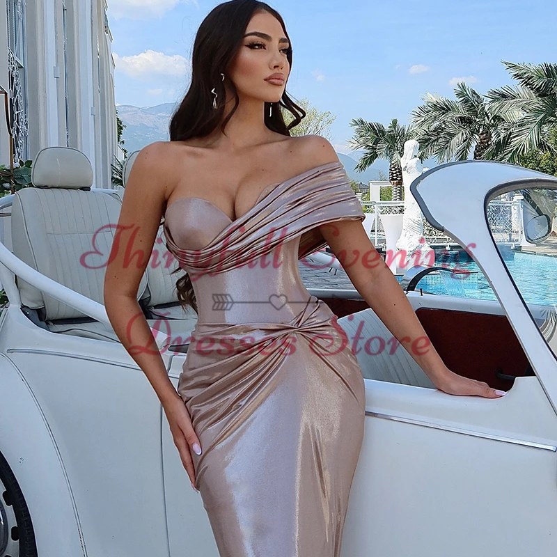 Thinyfull Sexy Mermaid Prom Evening Dresses Saudi Arabia Sweetheart Satin Party Dress Formal Night Cocktail Prom Gown Customized