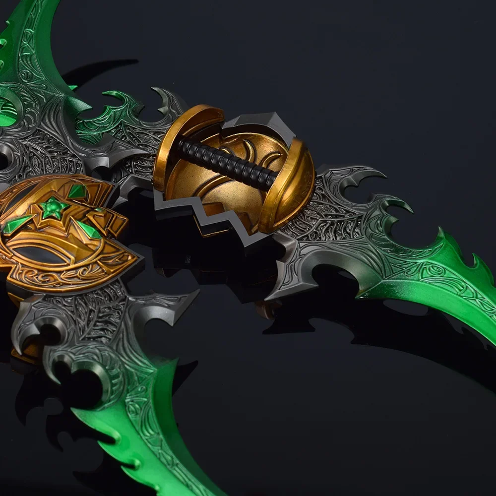 Warglaive of Azzinoth arma luminosa, Legión Ardiente, juego de asalto Illidan, Arma de Metal periférica, modelo de regalo, juguetes para niños, 29cm