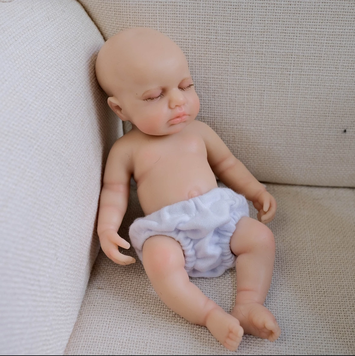 

12" Platinum Silicone Reborn Baby Girl Doll -Hand-Painted Newborn, Hypoallergenic Ultra-Soft Skin Lifelike Collectible Art Doll