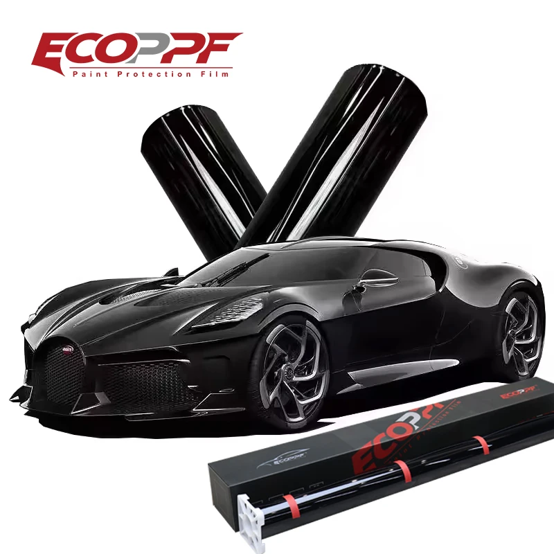 

TPU PPF Increase Brightness Film Strong Pollution Resistance Super Glossy Black Car Body Film 1.52*15m