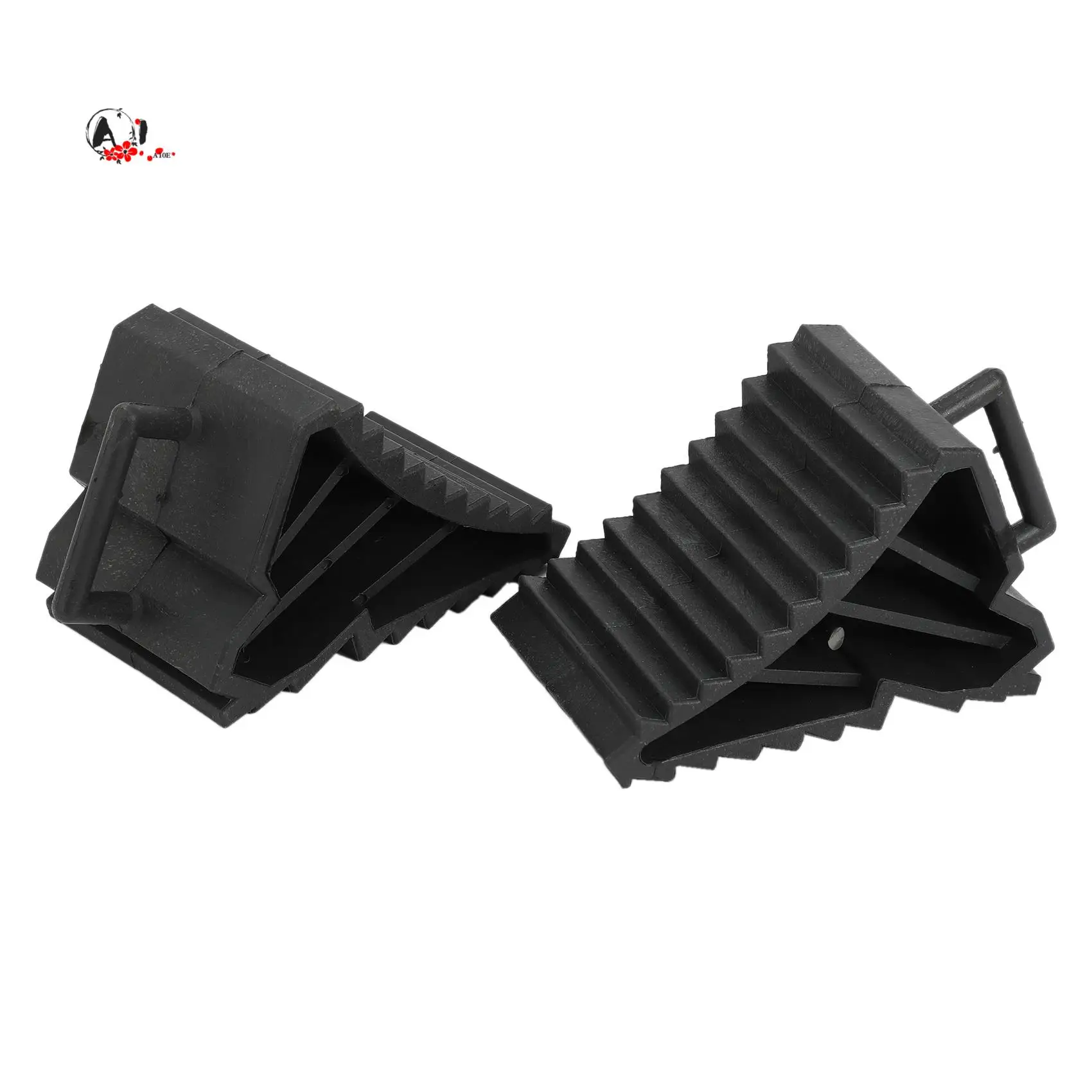 A10E-2Pcs Antislip Vehicle Car Truck Wheel Tire Chock Stop Block Black