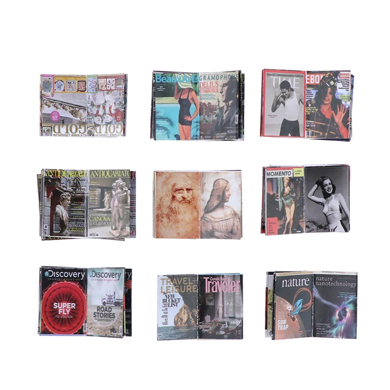 3 قطعة/الوحدة 1:12 مقياس دمية المنمنمات الكتاب الهزلي مجلة صغيرة التظاهر اللعب بيت الدمية الأثاث الديكور اكسسوارات اللعب