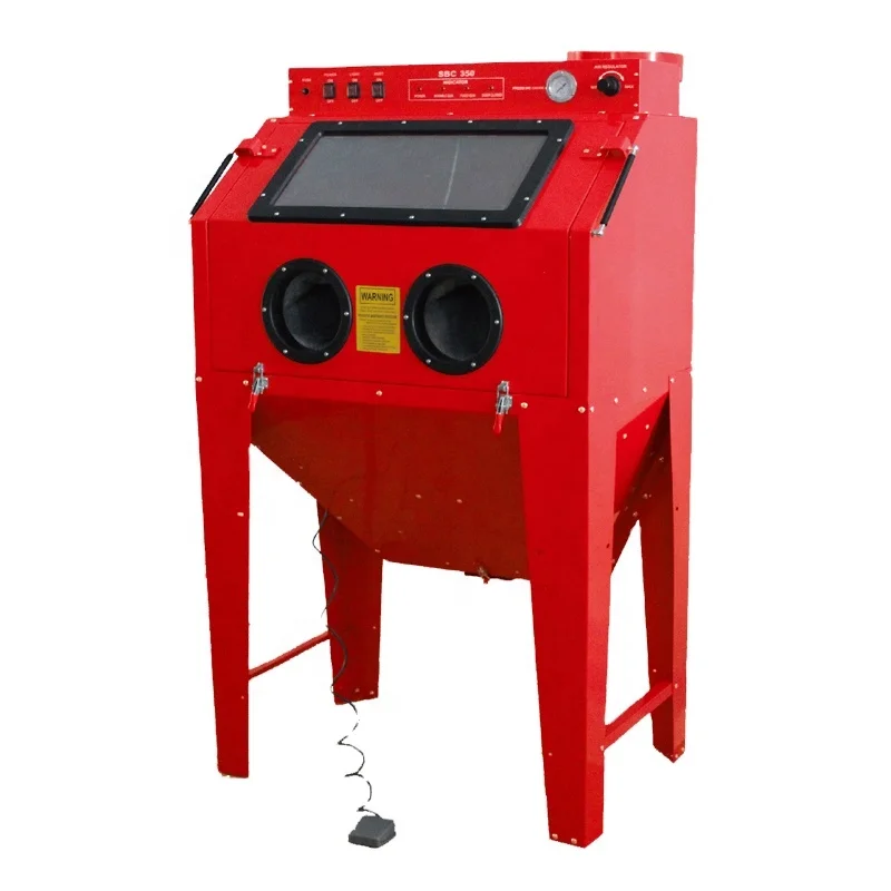 350L Sandblasting Cabinet Machine Built in Dust Collector Used Good Sales Sandblasting Cabinets