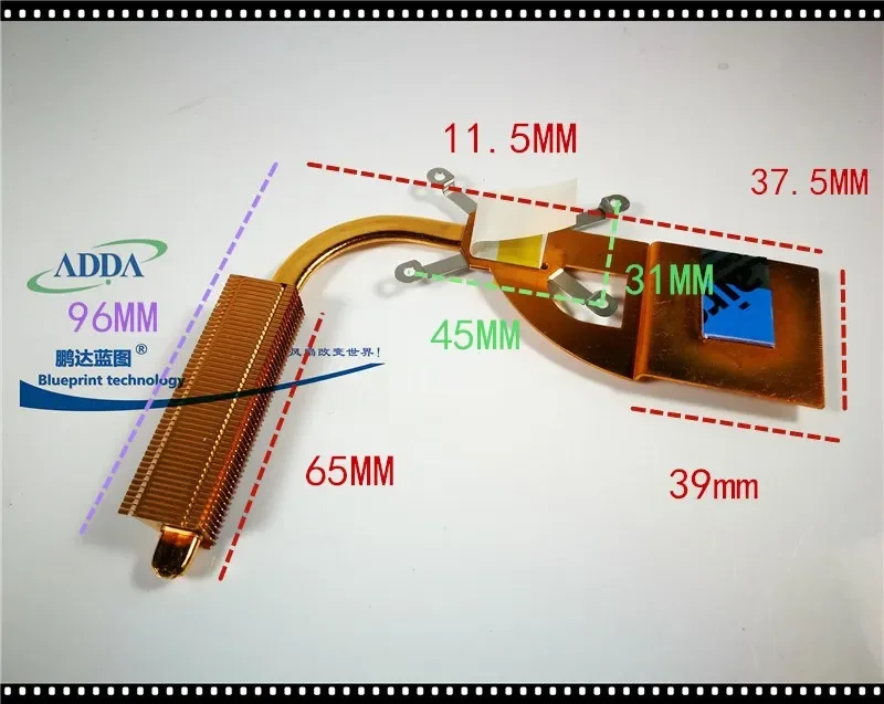 Neue AB0605UB-HB3 6cm 5v notebook lüfter mit kupfer bar kühlung fin