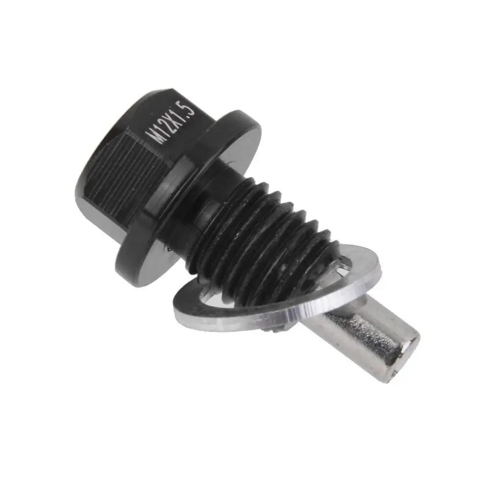 M12*1.5 Universial Black Anodized Magnetic Engine Oil Pan Drain Plug Screw
