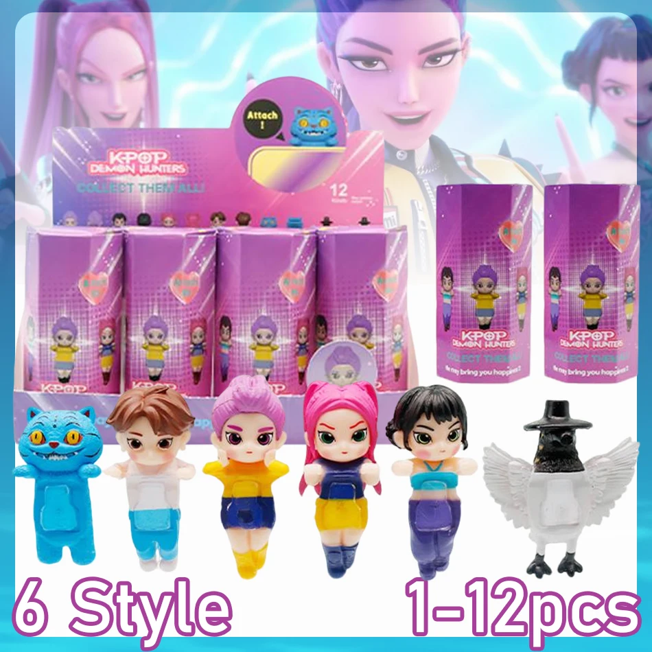 

K-pop Demon Hunters слепая коробка мини-фигурка аниме Kawaii подарки для мальчиков и девочек для любителей детей Хэллоуин Рождественская фигурка декоративный подарок