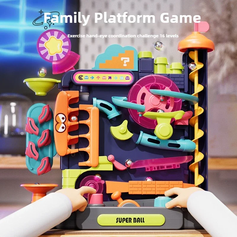 Szalona Gra z Kulą, Labirynt dla Dzieci, Poziomy Przygodowe z Kulami, Trening Myślenia i Sensoryczny, Interaktywne Zabawki Puzzle dla Dzieci
