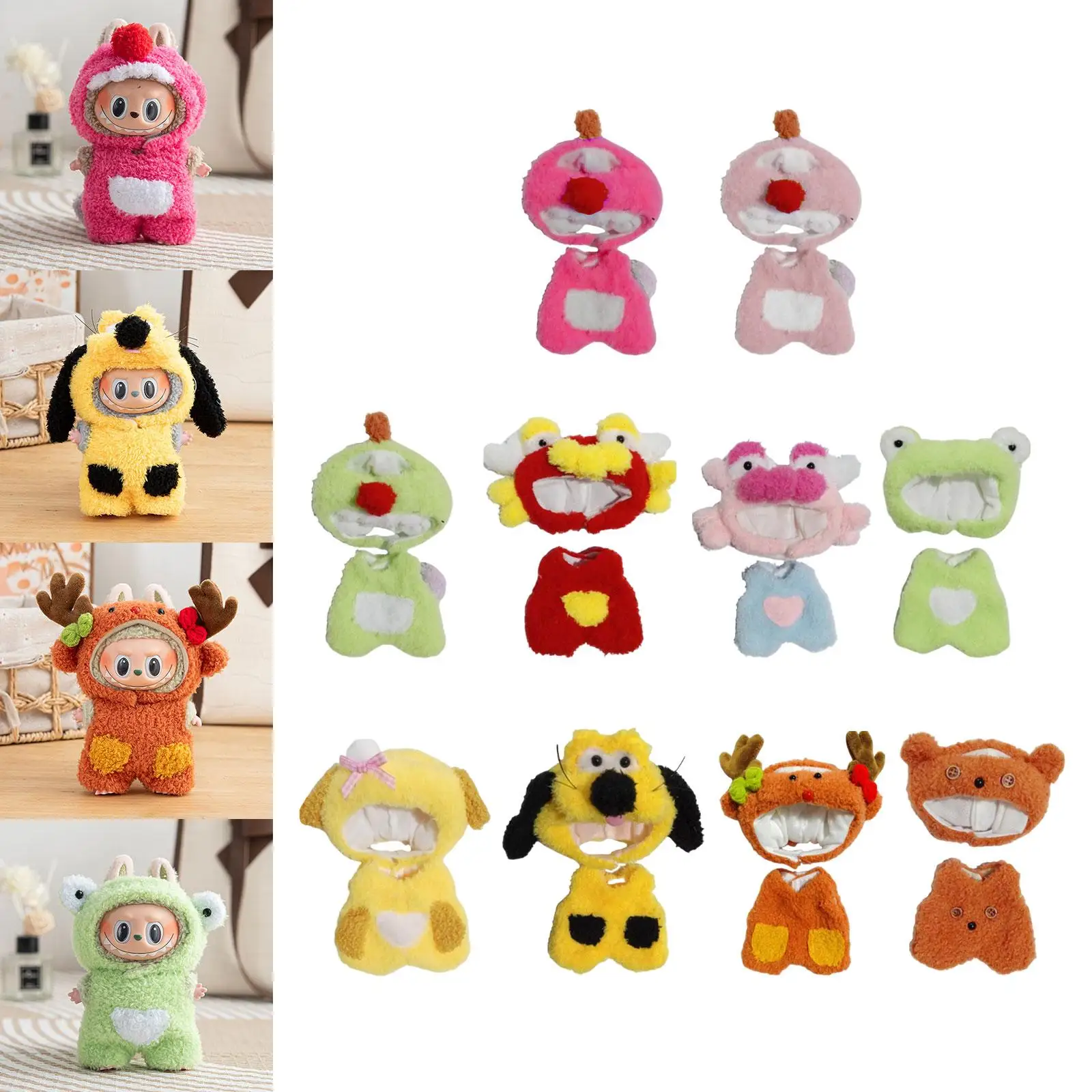 

Набор из 2 нарядов для кукол с шапочкой для кукол ростом 15-17 см, подарки для детей