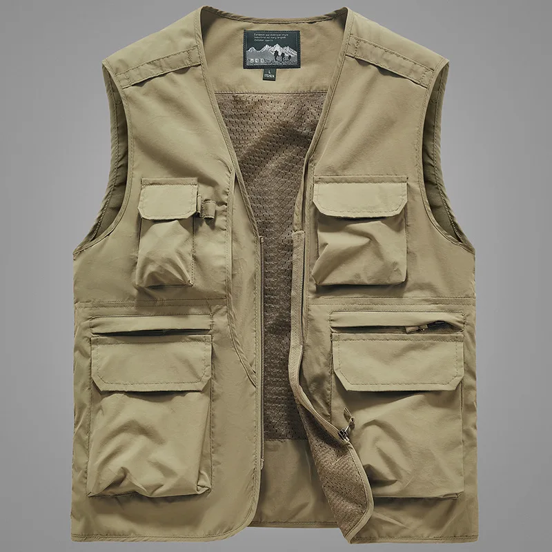 Autumn New Outdoor Casual Vest Men's Spring And Autumn Thin Multi-pocket Vest Tooling Men's Tactical Vest Jacket