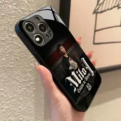 Milo J Singer Phone Case For Iphone 15 14 12 11 13 Pro Max Mini 8 X Xr Xs Puls Black Glass Cover