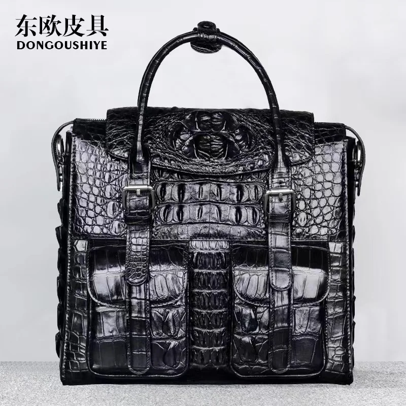 dongou new crocodile leather bag business bag fashion casual bag travel bag for male