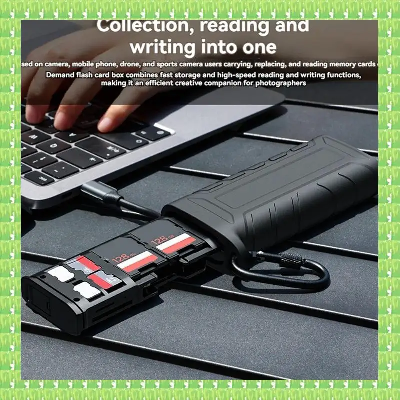 

High-Speed SD Card Reader USB 3.1 Type-C SD/TF/SIM Card Carrying Case For Cameras Smartphones Drones
