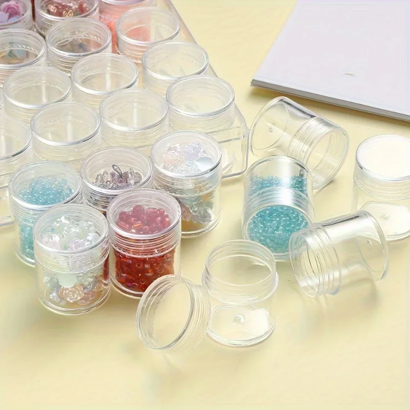 Small Clear Empty Storage Box, Plastic Square Organizer for Beads