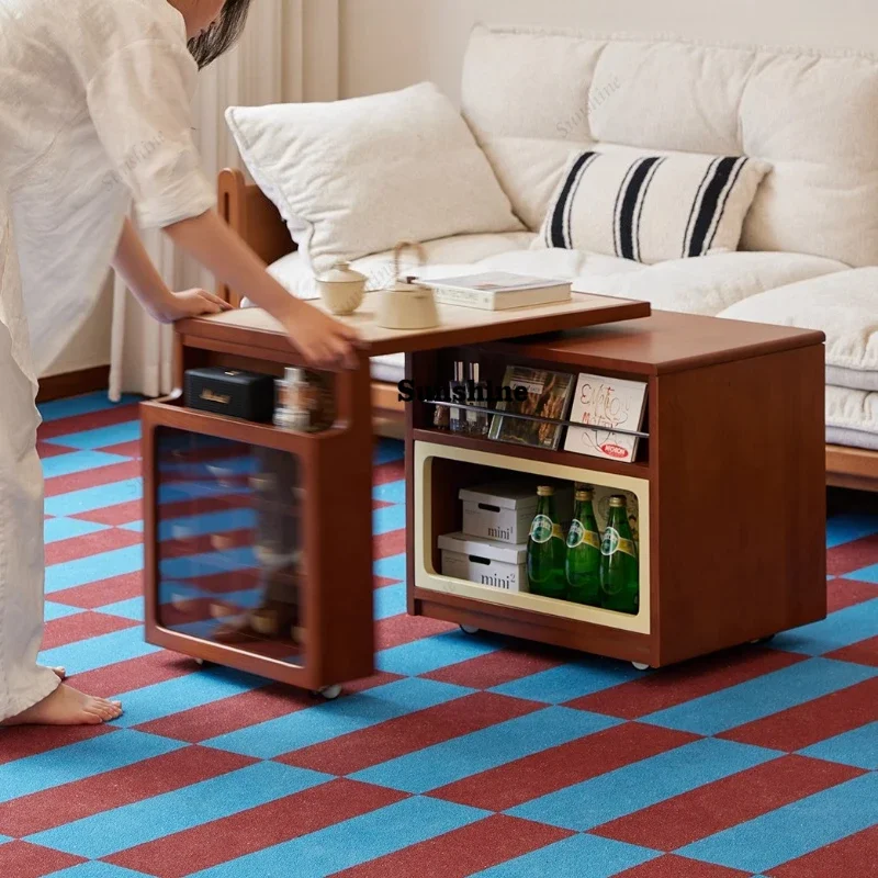 

Storage Bedroom Coffee Table Organizer Living Room Wood Outdoor Side Table Service Writing Couchtisch Salon Furniture FT