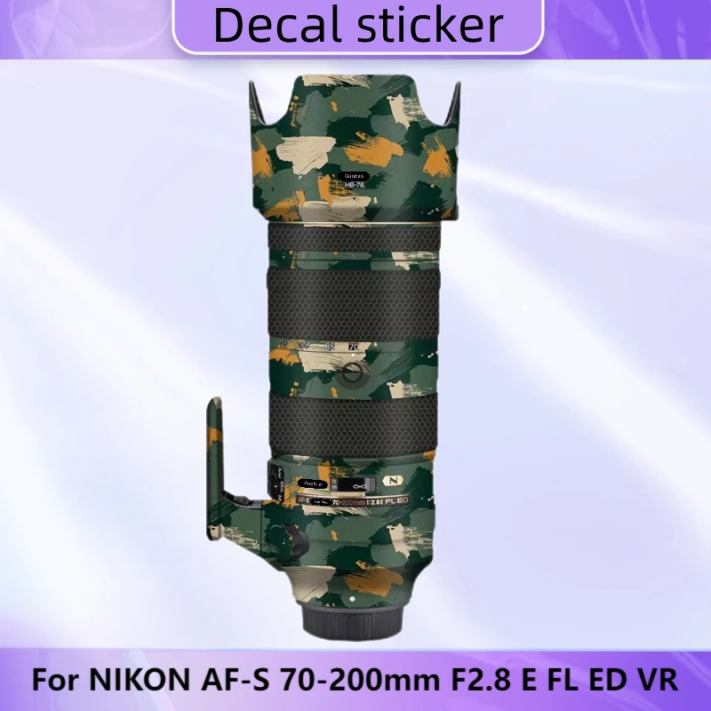 For NIKON AF-S 70-200mm F2.8 E FL ED VR Lens Sticker Protective Skin Decal Film Anti-Scratch Protector Coat AF-S 70-200/2.8E