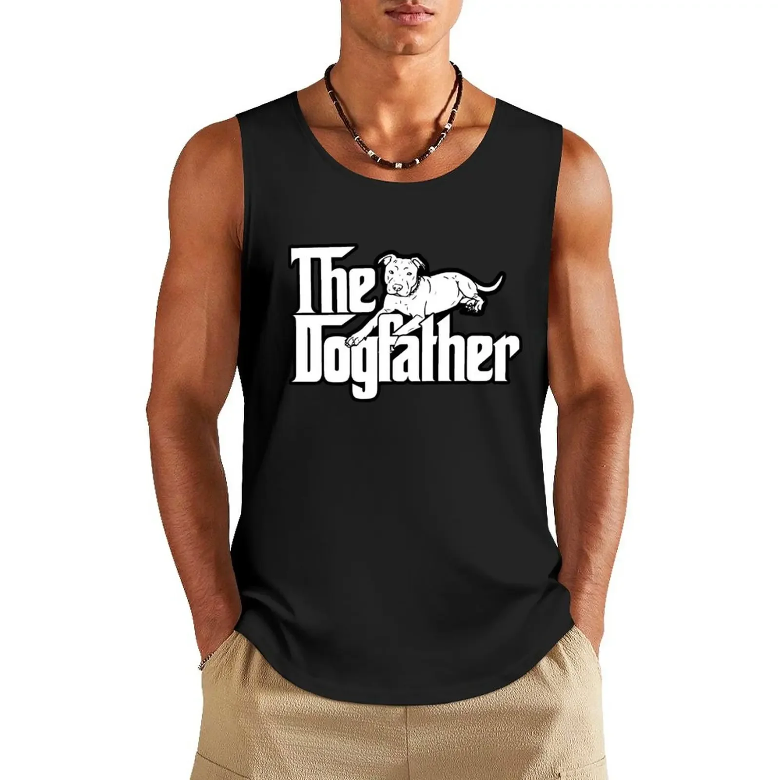 

The Dogfather Pitbull Edition Tank Top gym t-shirts muscle t-shirt t shirt gym clothes men