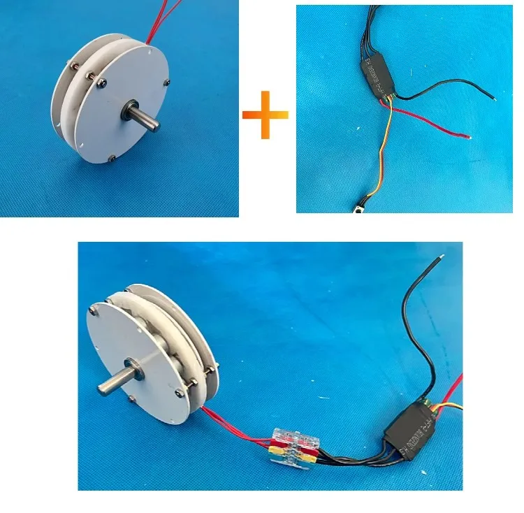 High Efficiency Double Rotor of Micro-disc Type High Torque Coreless Permanent Magnet Brushless Motor