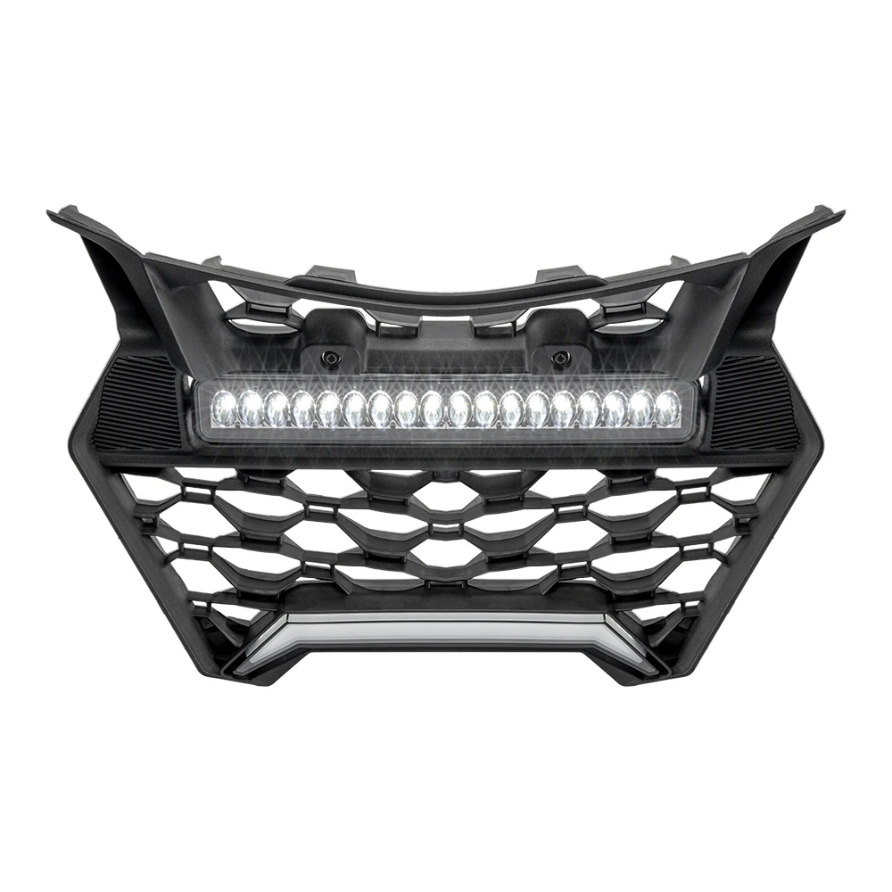 

Передняя решетка со светодиодной подсветкой для Can-am Maverick R и Maverick R MAX 2024-2025 PP Сетчатая решетка радиатора с регулируемой световой панелью