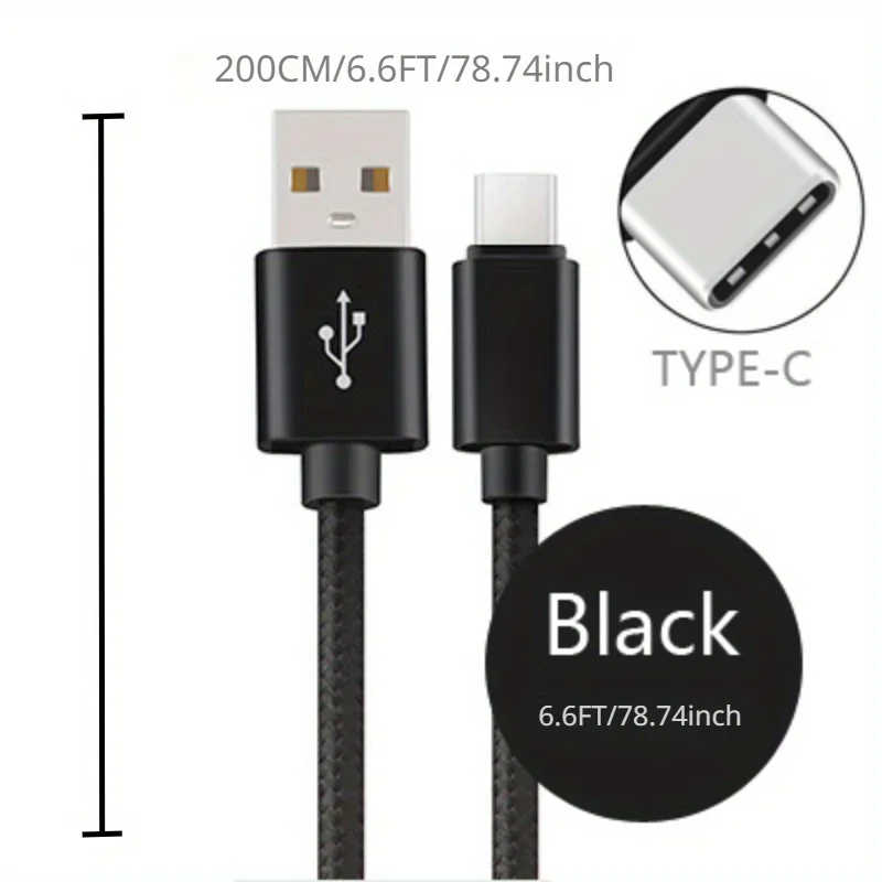 

Fast Charging USB Type C Quick Charge Cable For Samsung S23 Realme Xiaomi 13 Huawei Phone Fast Charging Cord Data Cables