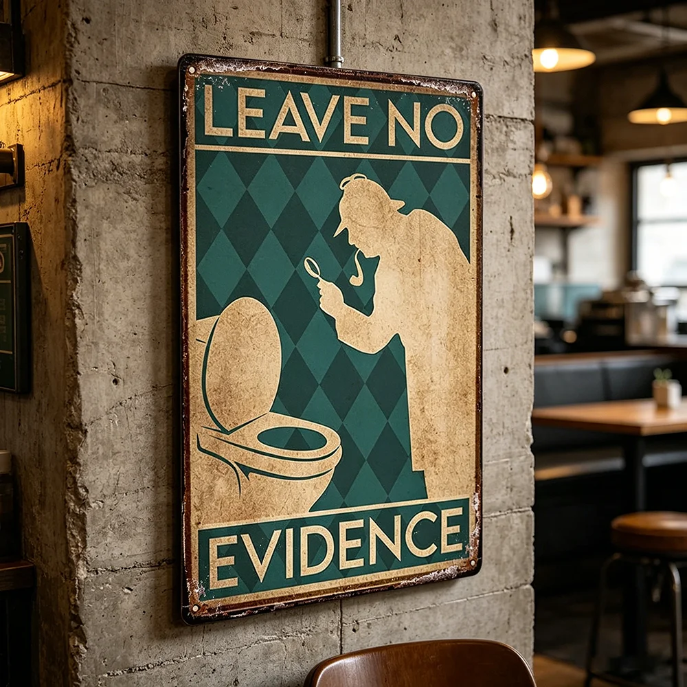 Vintage Sign Metal Poster Plaque Leave No Evidence Metal Sign Iron Painting Retro Wall Decor Nostalgic Wall Art For Hom