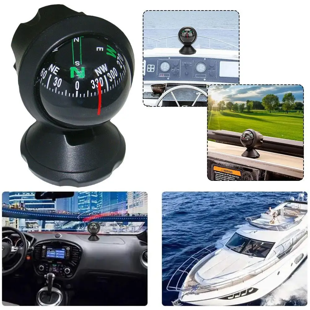 Car Multifunctional Compass Portable Compact Navigation Device Universal Outdoor High Precision Compass For Car Boat Moto Ect