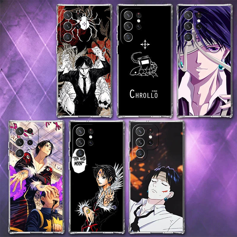 Hunter X-Hunters Chrollo Soft Phone Case For Samsung Galaxy S26 S25 Edge S24 S23 Ultra S21 S20 FE S22 Plus + Pattern Back Cover
