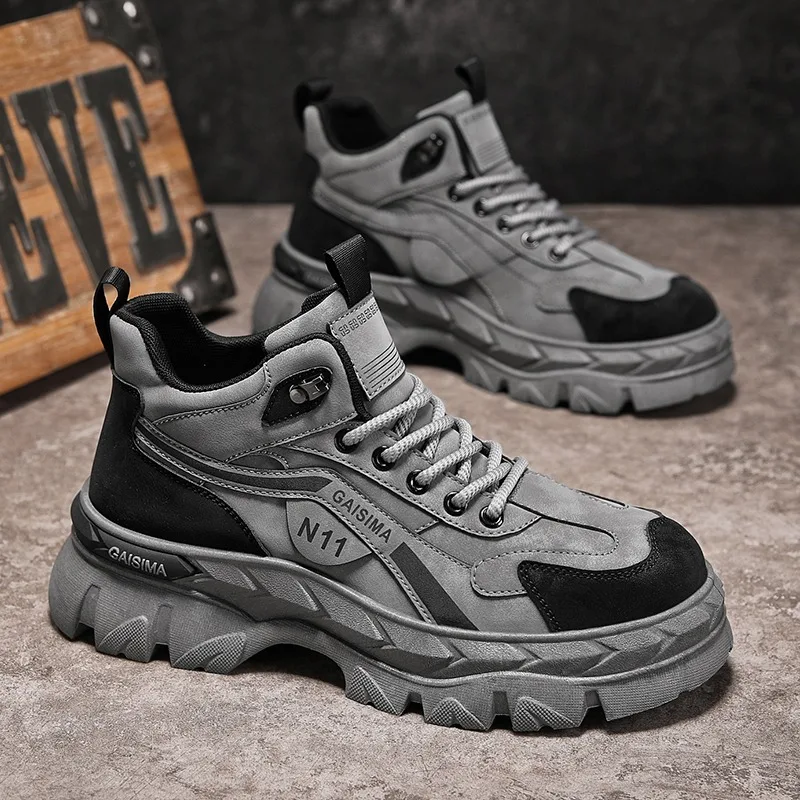 

Tenis Para Hombre Men's Work Shoes 2026 New Sle Breathable Slip-On Anti-Slip Wear-Resistant Casual Sports Shoes Thick Bottom