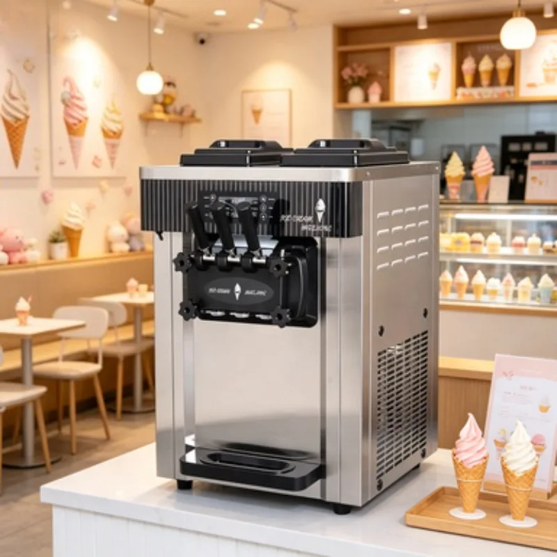 High Capacity Frozen Yogurt Machine Commercial Soft Serve Maker Ice Cream Equipment 28L/h for Ice Cream Parlor