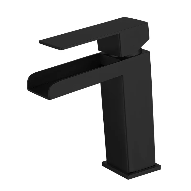 

Nickel 304 Stainless Steel Waterfall Bathroom Basin Faucet Deck Installation Hot And Cold Wash Basin Mixer Tap For Bathroom