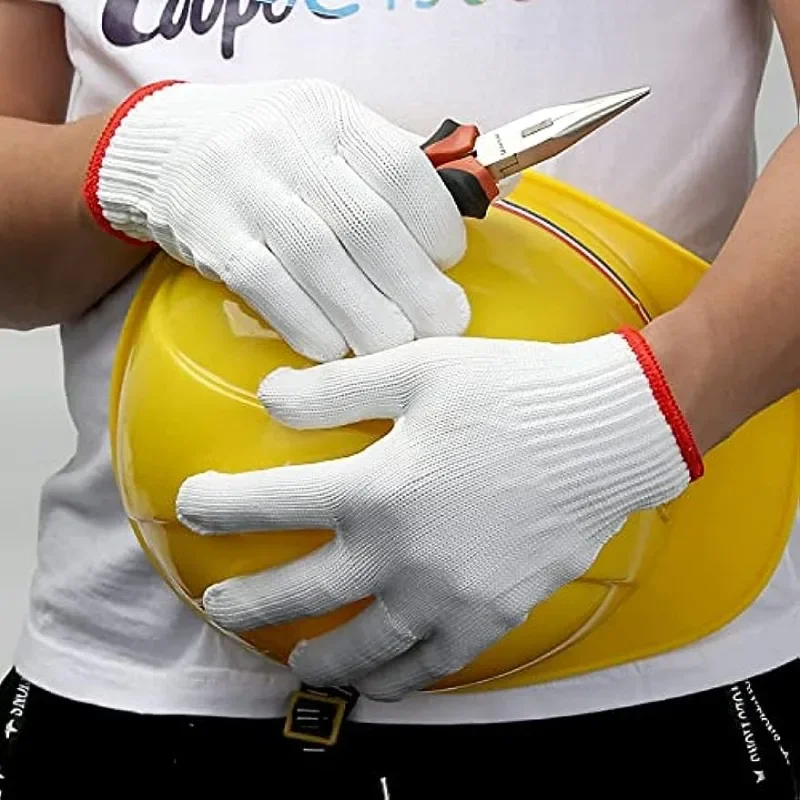 12 Pairs,Knitted Cotton Work Gloves, Lightweight Safety Glove,Elastic Work Gloves,