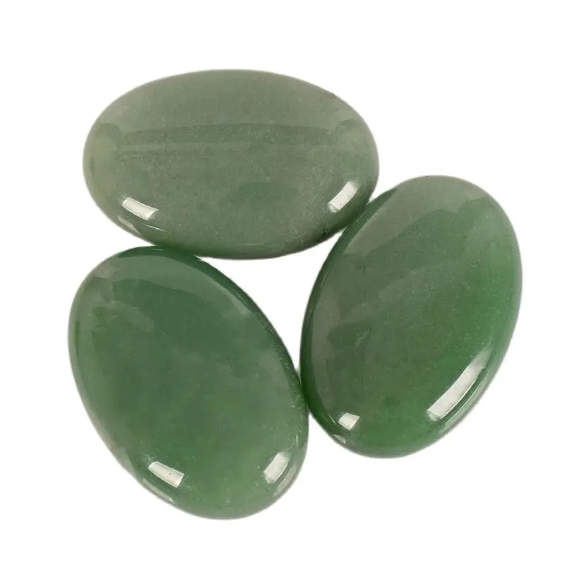 6*4 cm Jade Soap Stone Natural Aventurine Healing Massage Handle Piece palm stone Raw Crystal Craft Chakra Feng Shui Home Decor