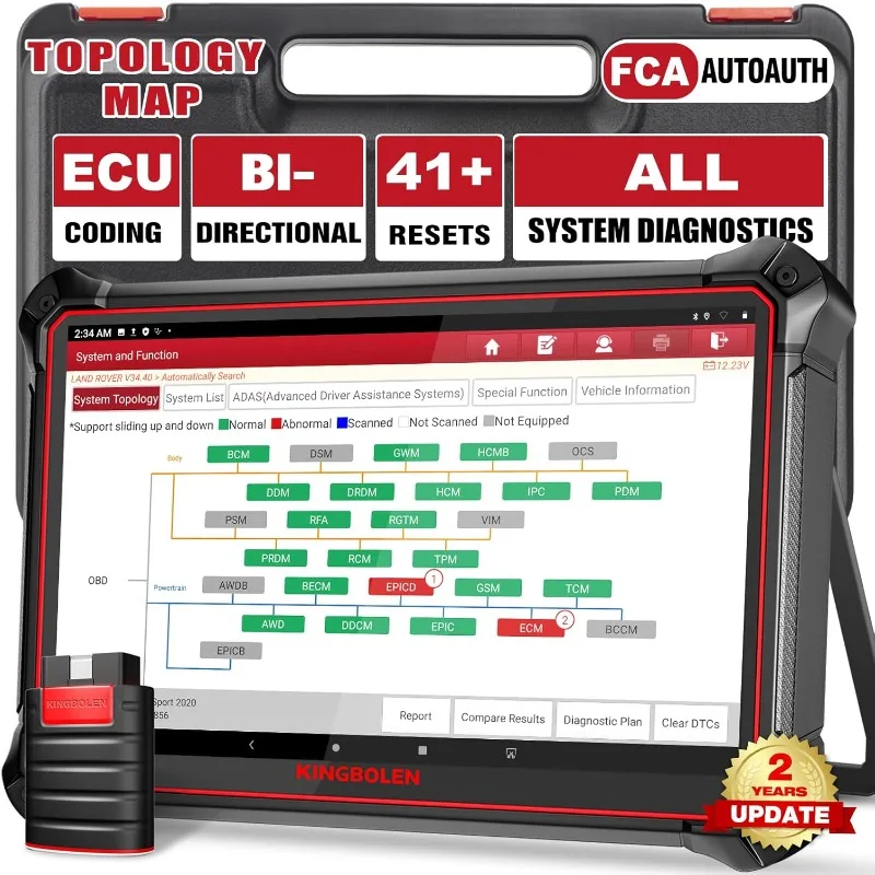 

Полнофункциональный двухсторонний сканер системы, OBD2 сканер bluetooth топология, 41 + услуги сброса