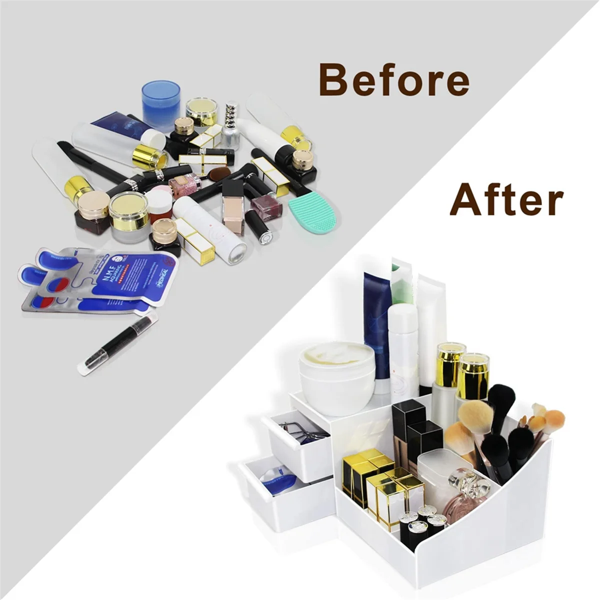 AAAL Makeup Organizer,Skincare Organizers on Countertop, Cosmetic Storage Organizer Fits Skincare, Lotions, Lipsticks C