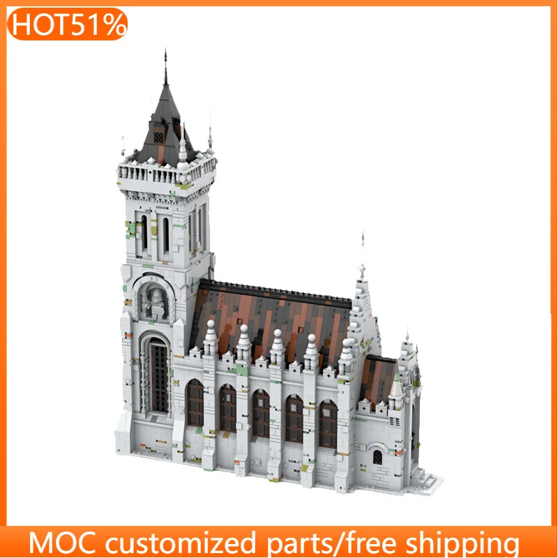 

3825 PCS Cathedral Gothic Church MOC Customize Modular Building Block Simple Brick Technology Design DIY Boys Toy Birthday Gift